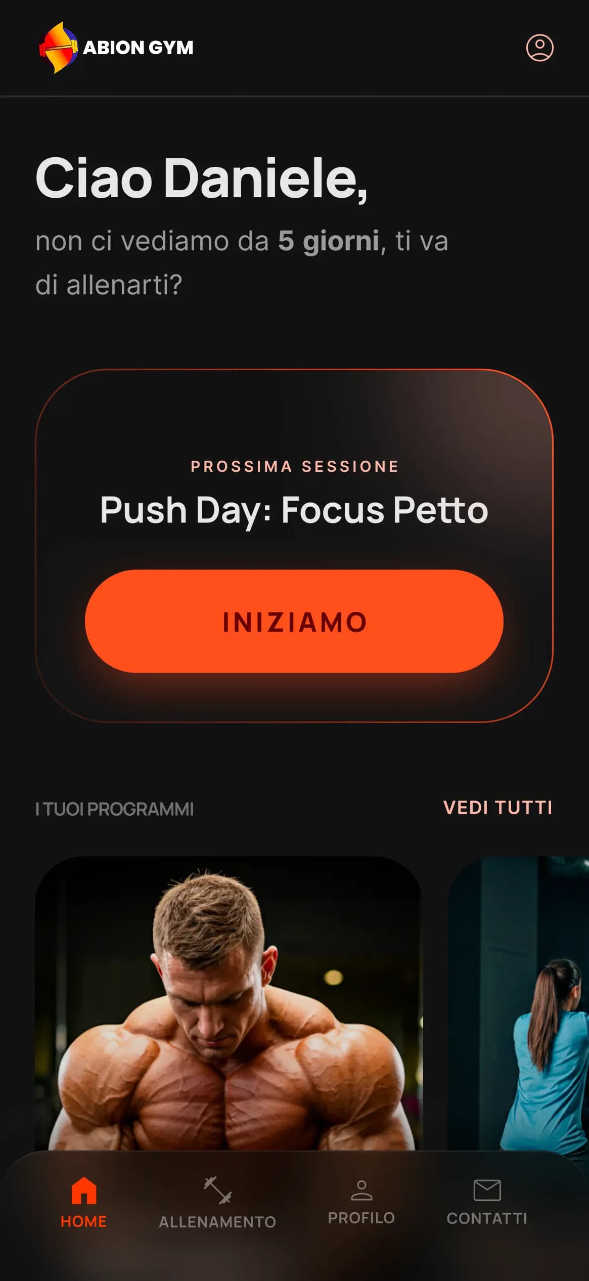 Palestre in Cloud - Home